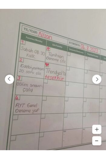 TOYFEST Calendar lunar de planificare 85x56 cm - se atașează automat pe perete