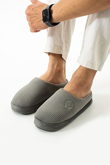 MÜJERİL'S Unisex Κεντημένες Βελούδινες Παντόφλες Σπιτιού Ανδρικές Παντόφλες Σπιτιού