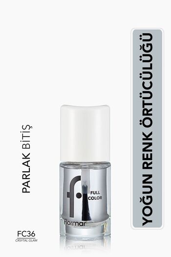 Flormar Yoğun Pigmentli Parlak Oje (ŞEFFAF) - Full Color Nail Enamel - Fc36 Crystal Glam - 8690604313266