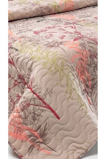 Eponj Home Single Person Quilted Bedspread Set Urla Beige