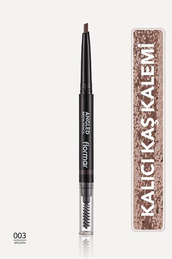 Flormar Eyebrow Pencil & Brush - Angled Brow Pencil Brown8690604572052
