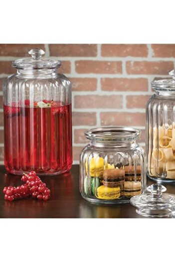 Paşabahçe Viva Glass Jar - Glass Storage Container Jar 3 Pieces 3 Sizes