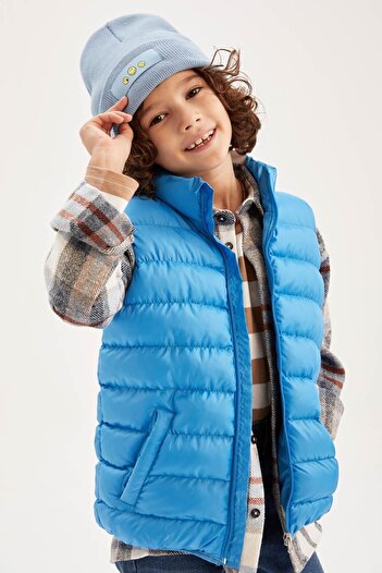 DeFacto Boy's Water Repellent Stand Collar Inflatable Vest Z2858a623sp