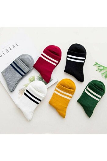 BGK Unisex Circled College Pattern Socks Pack of 6