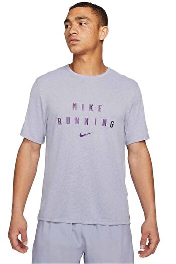 Nike Running Dri-fit Run Division Reflect Ανακλαστική Μωβ T-shirt