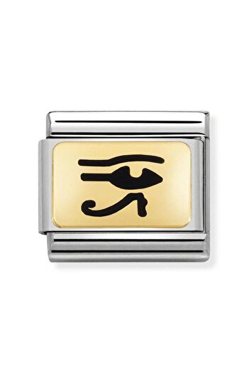 NOMİNATİON Composable Classic Plates Steel , Enamel And 18k Gold (20_egyptian Eye)