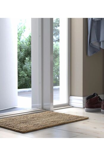 IKEA 60X40 cm Ikea Jute Knitted Mat - Natural Door Front Design with Non-Slip Base
