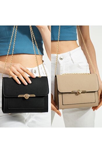 ESTUTE Women's 2 Pack Shoulder Bag and Handbag Chain Strap Crossbody Bag