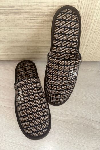 İlkem Men's House Slippers - Guest, Dowry, Groom, Bundle and Gift Plush Carpet Cheap Slippers