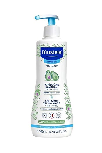 Mustela Gentle Cleansing Gel Yenidoğan Bebek Şampuanı 500 Ml Yeni Tarihli