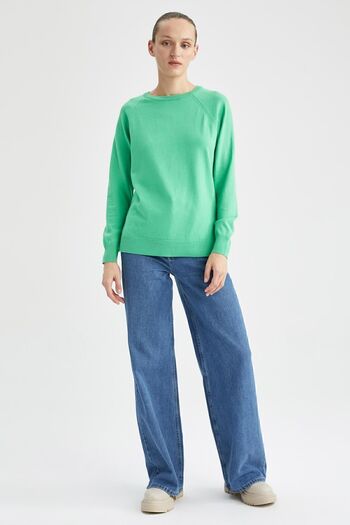 DeFacto Πλεκτό πουλόβερ Relaxed Cut Crew Neck - I6913az22wn