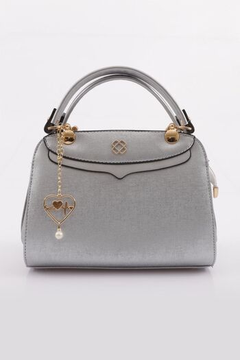 DGN Geantă de mână și umăr pentru femei Silver Taycan - 4348563