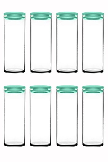 Paşabahçe 43756 Vacuum Glass Jar - Glass Food Storage Container 8 Liters Turquoise