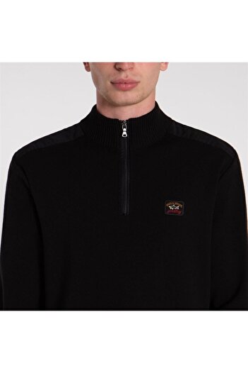 PAUL&SHARK MEN'S ZIPPED PULLOVER C.W. WOOL