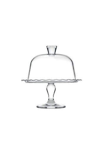 Paşabahçe Patisserie Standing Cake Jar Serving Plate with Lid