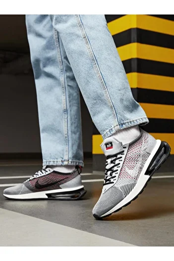 Nike Air Max Flyknit Racer - Gray Knit Upper Walking and Running Shoes