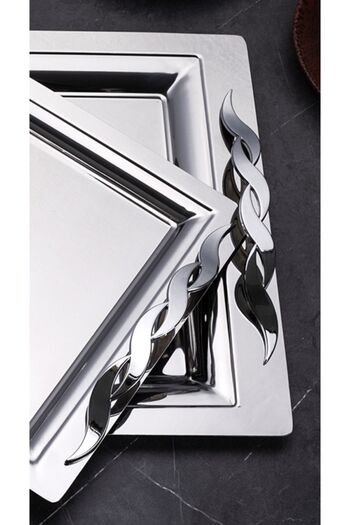 ÖZBURAK Mercan Sırma 2-Piece Tea and Serving Tray