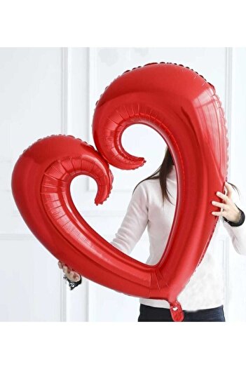 mucize balon 40" 100 cm Hollow Heart Shaped Foil Balloon, Flying Balloon with Heart Helium