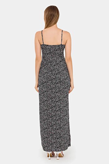 Hiccup Büst Kesimi Floral Maxi Elbise