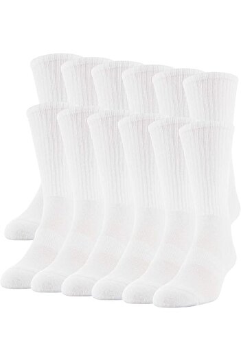 Sportingen Set of 12 Cotton Unisex Tennis Socks - Socket Size
