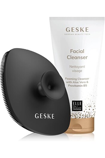 Geske Foaming Cleanser with Aloe Vera & B5 + 5-in-1 Sonic Brush Skincare Set for Radiant Skin Grey
