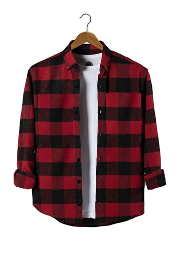 YNGMENCLASS Large Size Oversize Plaid Lumberjack Shirt