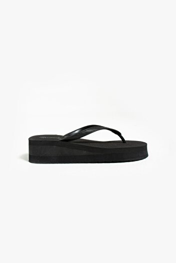 Bermody Pamela Black Platform - Flip Flops PVC Anti-durere Flip Flops Papuci de piscină și plajă