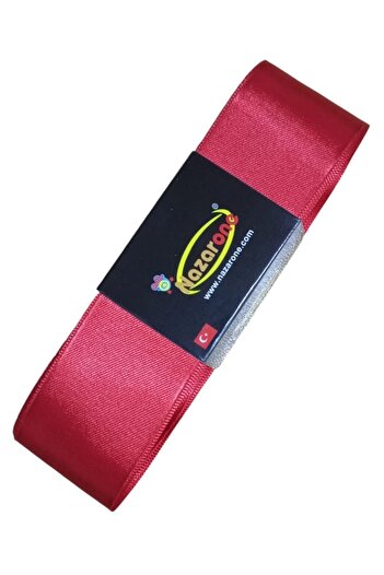 Kezban Tekstil 4 cm 10 Meters Red Satin Ribbon