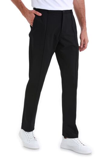 Hatemoğlu Μαύρο παντελόνι Jogger με ίσια πλαϊνή τσέπη Dynamic Fit