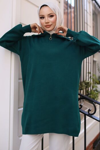 benguen Emerald Green Knitwear Tunic - 11043-10