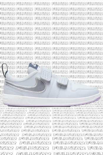 Nike Pico 5 Gray Genuine Leather Girl's Sports Shoes - Leather Band (Narrow Fit)