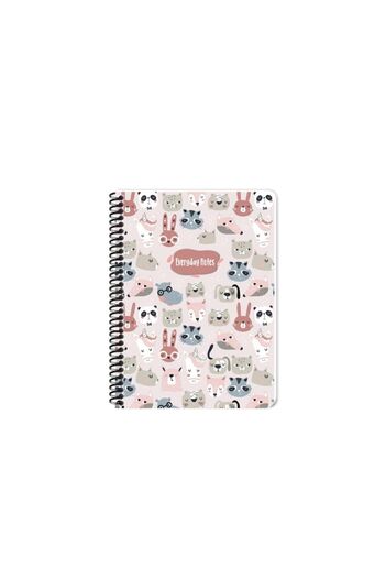KESKİN COLOR Sharp 16,*22,5 60 Yp.square Cardboard Kp.spr.animal Friends Notebook (1 Piece)