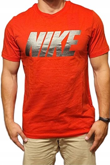 Nike Αθλητικό κόκκινο ανδρικό μπλουζάκι με λογότυπο Glitter
