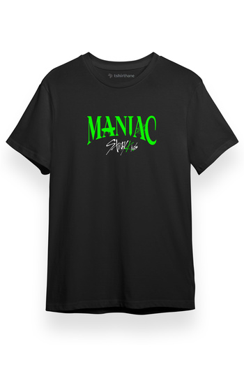 Tshirthane Ανδρικό μπλουζάκι Maniac 2nd World Μαύρο κοντομάνικο