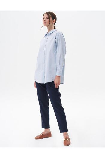 Kayra Πουκάμισο Ice Blue Poplin - Με κουμπί