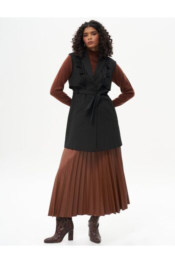KYR Black Vest - Tassel Detailed and Belted
