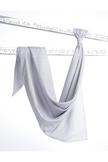 Kayra K Logo Woven Scarf Light Gray