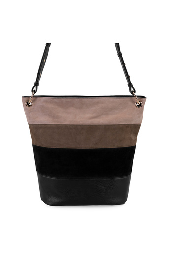 Desa Chelsey Black Women's Suede Leather Shoulder Bag