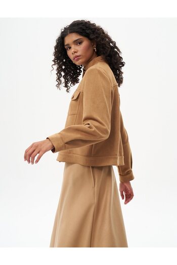 KYR Camel Suede Jacket - Με κουμπί