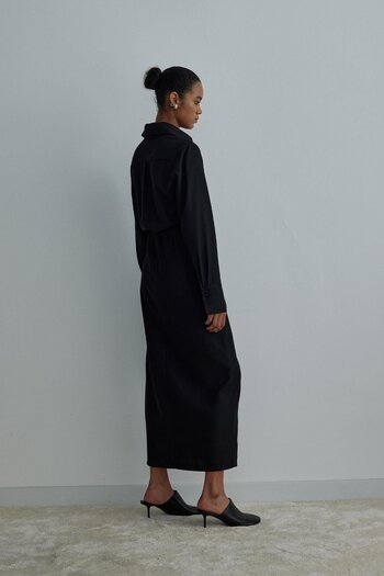 Suud Collection Black Goldie Wrap Dress