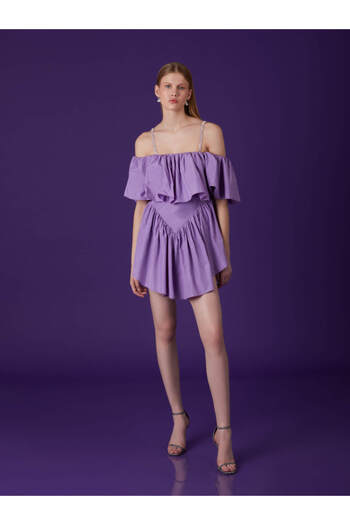 Nocturne Stone Strap Mini Dress