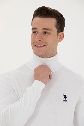U.S. Polo Assn. Ανδρικό Λευκό Πουλόβερ Basic 50268935-VR013
