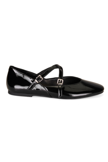 Desa Women's Black Mary Jane Leather Casual Shoes