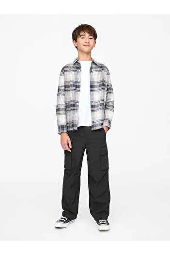 GAP Erkek Çocuk Siyah Loose Performance Kargo Pantolon