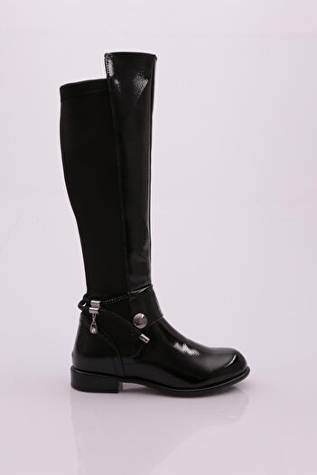 DGN 505-22k Γυναικείες μπότες ψηλά στο γόνατο - Arkı Stretch So Zipper Boots
