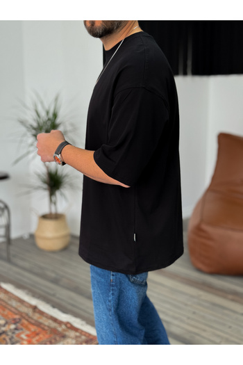 BYBASICMAN Siyah Basic Oversize T-Shirt JJ-326