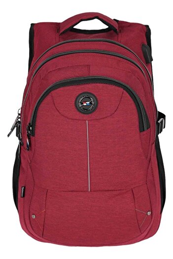 Relaxion 2237 School Backpack Claret Red