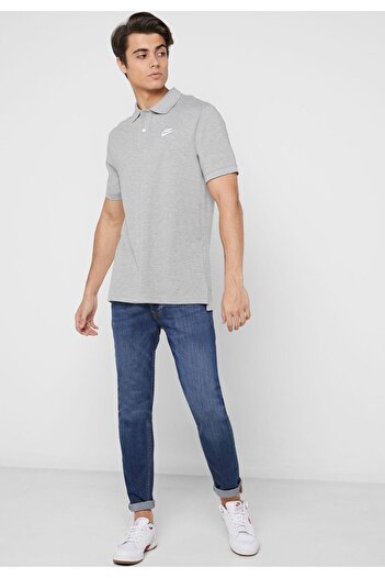 Nike Μπλουζάκι Polo Standard Fit Βαμβακερό Γκρι