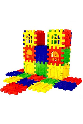 TOYFEST Puzzle City 3D - Building and Design Blocks 128 Pieces