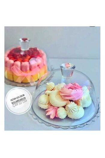 Paşabahçe Glass Jar Cake and Pastry Storage Container